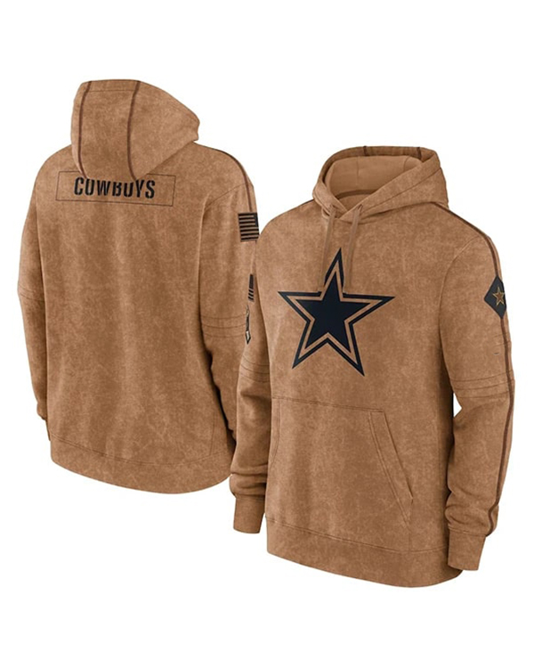 NFL-Dallas-Cowboys-Salute-To-Service-Brown-Hoodie